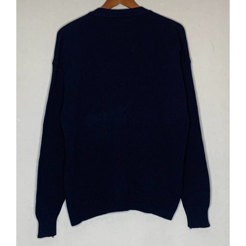 VINTAGE ABC Mail Services Blue Cardigan Sweater - Picture 6 of 7